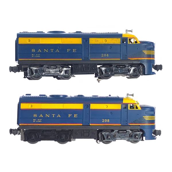 (2) Lionel Santa Fe 204 & 208 Diesel Engines A&B