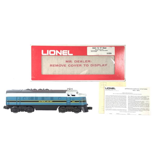 Lionel 6-8364 B&O F-3 Dummy Unit Boxed