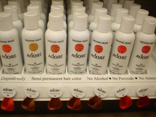 Adore creative image semi permanent hair color products, assorted