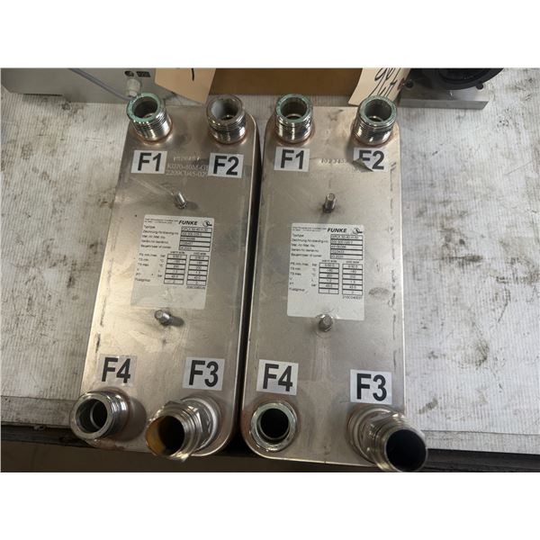 (2) Funke #GPLK 50-40-H-30 Heat Exchangers
