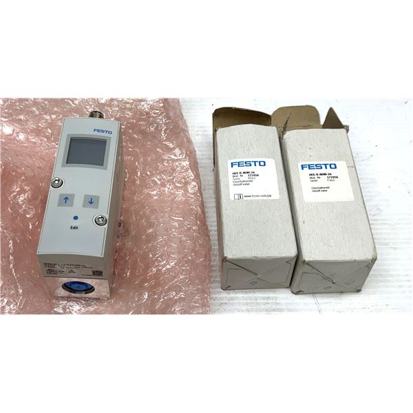 Lot of (3) Festo Items #HEE-D-MINI / 172956 (QTY 2), #VPPM-6F-L-1-F-0L6H-A4P-C1 / #558340