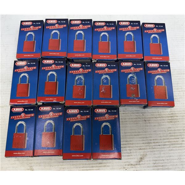 Lot of (16) ABUS #72/40 Padlocks