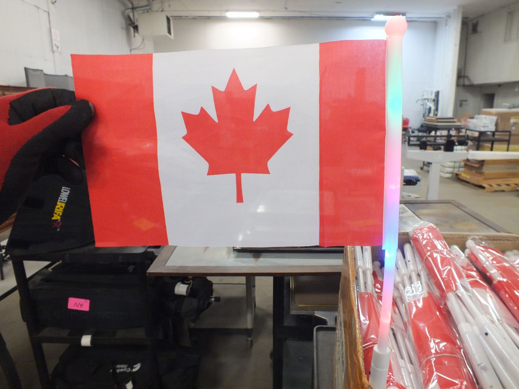 10 Battery Powered Hand Held Canadian Flags