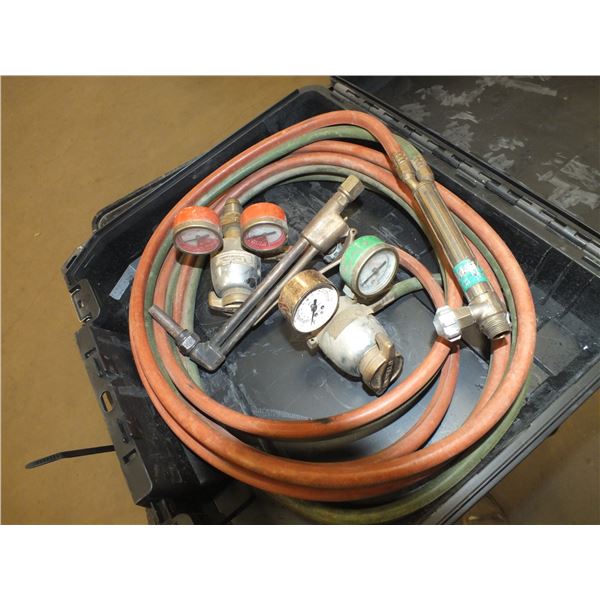 Two Cutting Torches & Hose / Gauges
