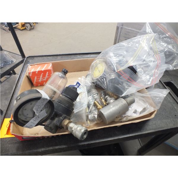Box Of Assorted Regulators / Gauges & Fittings