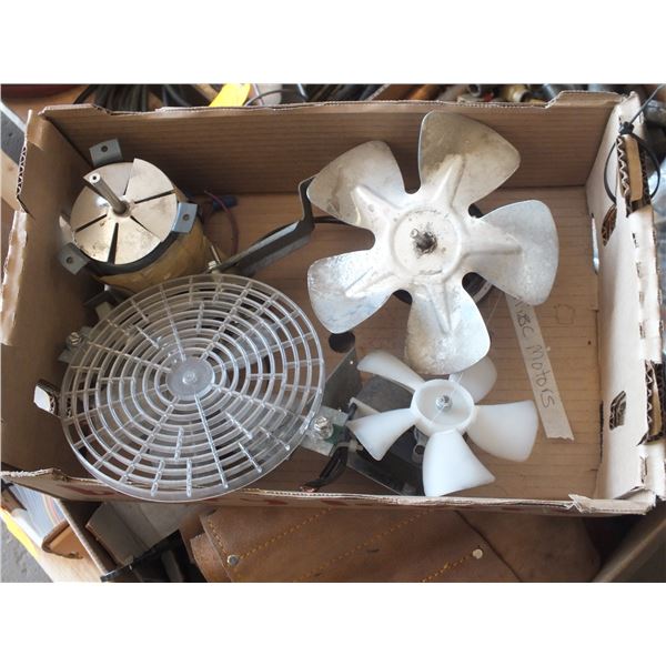 Box Of assorted Fittings & Small Fans