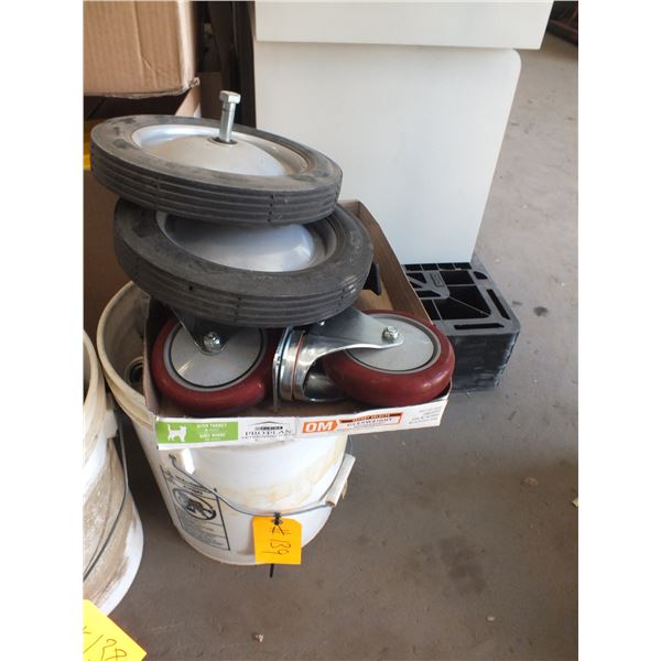 Pail of Wheels & Castors