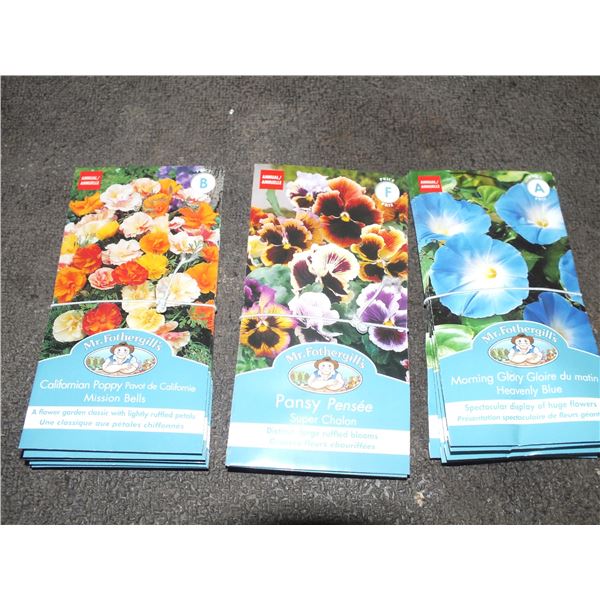 15 Packs Of Flower Seeds