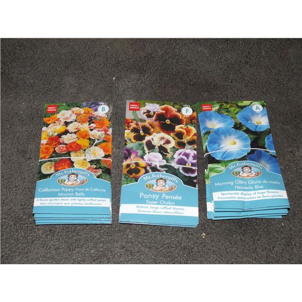 15 Packs Of Flower Seeds