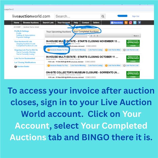 HOW TO ACCESS YOUR INVOICE