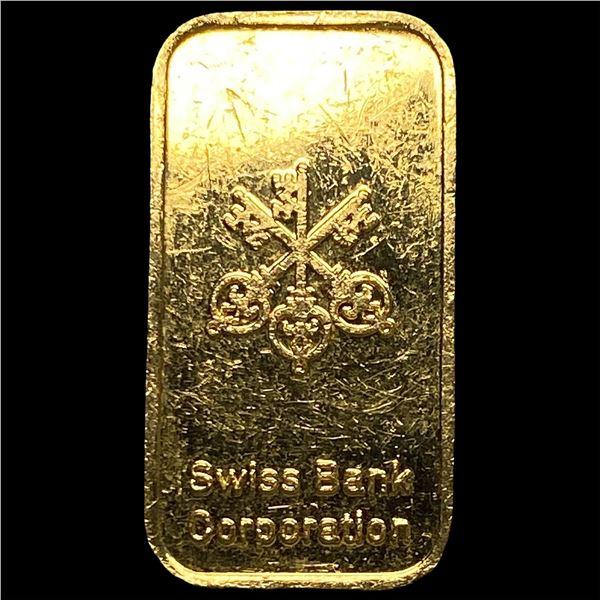 Swiss Bank Corporation 1/3oz Gold Bar .9999  HIGH GRADE