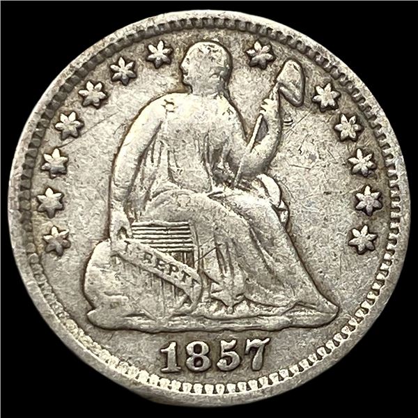 1857 Silver Seated Liberty Half Dime LIGHTLY  CIRCULATED