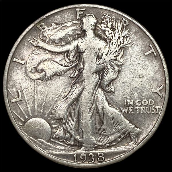 1938-D Silver Walking Liberty Half Dollar  ABOUT UNCIRCULATED