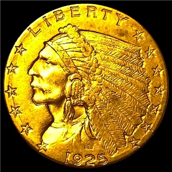 1925-D Gold Indian Head $2.5 Quarter Eagle  UNCIRCULATED