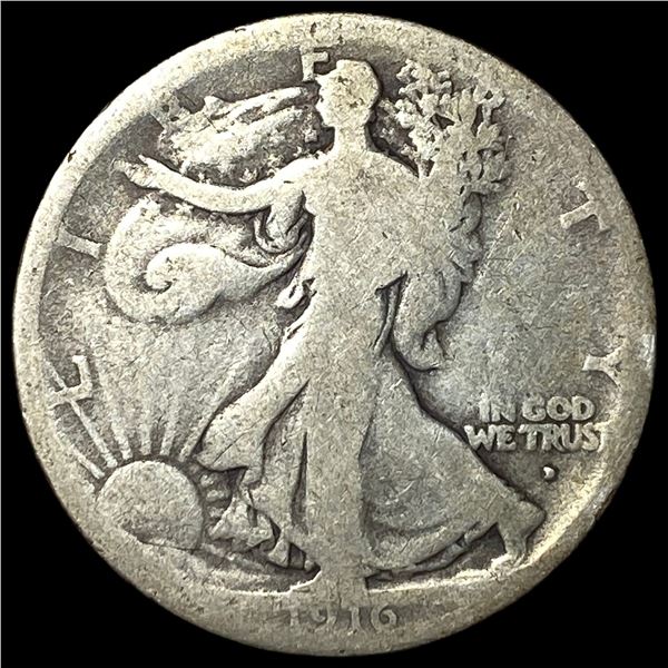 1916-D Silver Walking Liberty Half Dollar  NICELY CIRCULATED