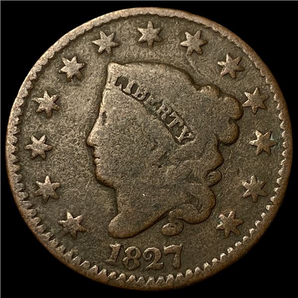 1827 Coronet Head Large Cent NICELY  CIRCULATED