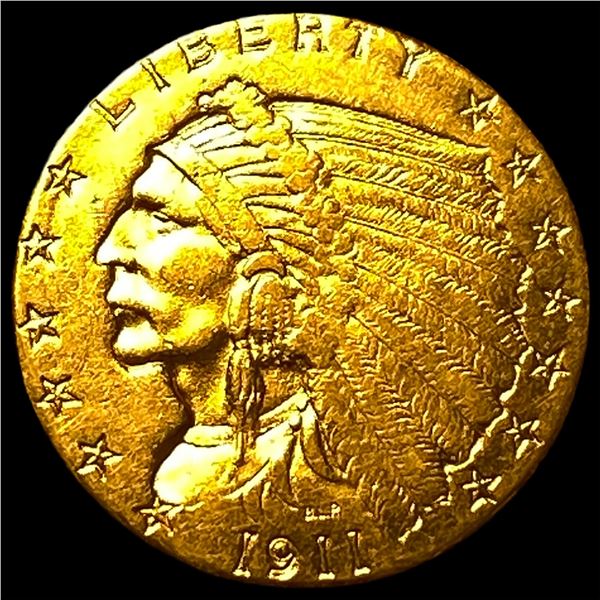 1911 Indian Head Gold $2.50 Quarter Eagle  UNCIRCULATED