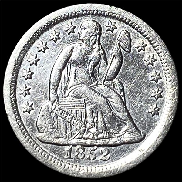 1852-O Silver Seated Liberty Dime CHOICE AU