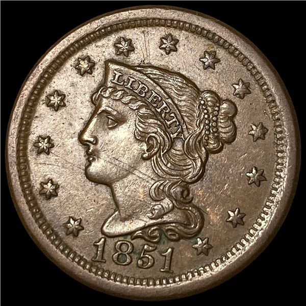 1851 Braided Hair Large Cent CHOICE AU