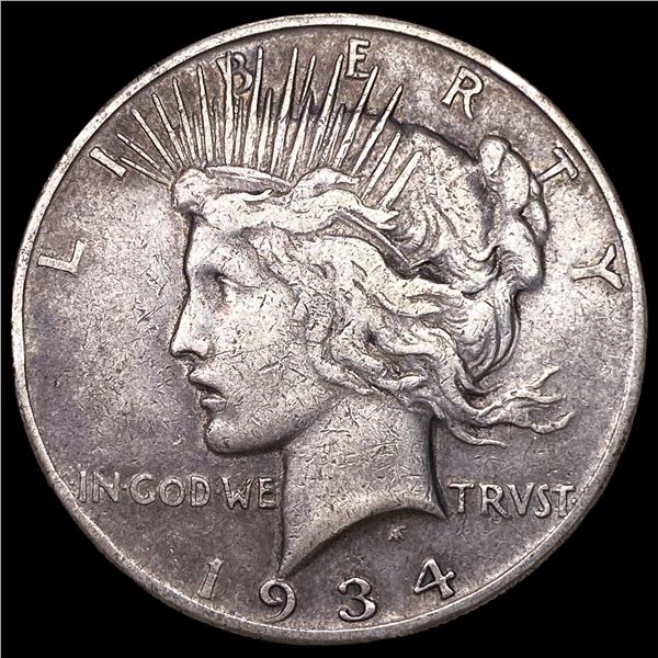 1934-S Silver Peace Dollar LIGHTLY CIRCULATED