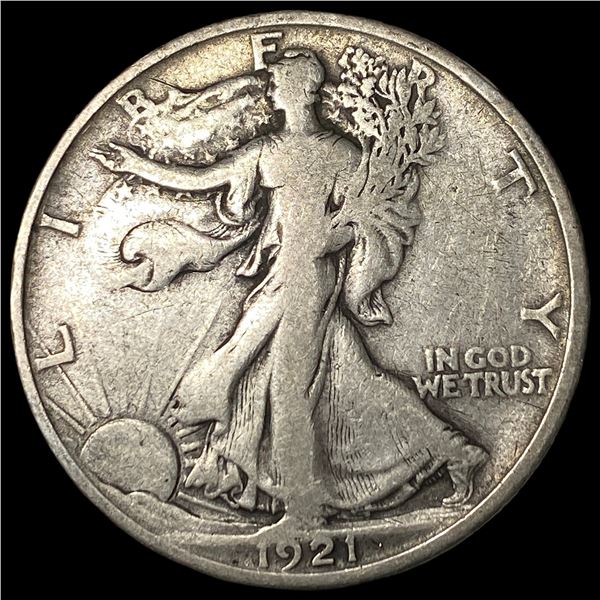1921-D Silver Walking Liberty Half Dollar NEARLY UNCIRCULATED