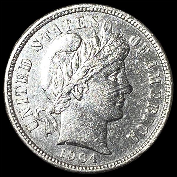 1904-S Silver Barber Dime CLOSELY UNCIRCULATED