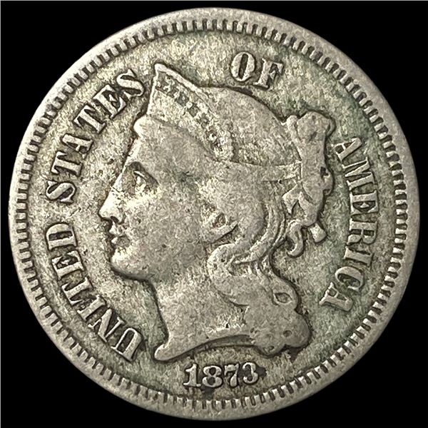 1873 Nickel Three-Cent Piece LIGHTLY CIRCULATED