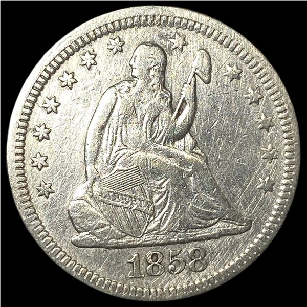 1858 Seated Liberty Quarter UNCIRCULATED
