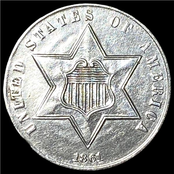 1861 Silver Three-Cent Piece UNCIRCULATED