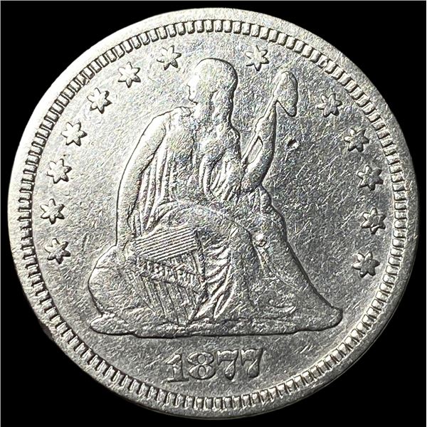 1877 Seated Liberty Quarter CLOSELY UNCIRCULATED