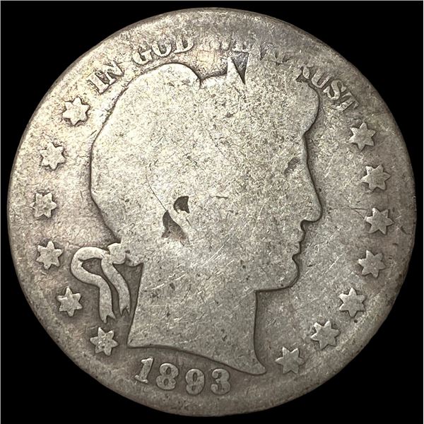 1893 Silver Barber Half Dollar NICELY CIRCULATED