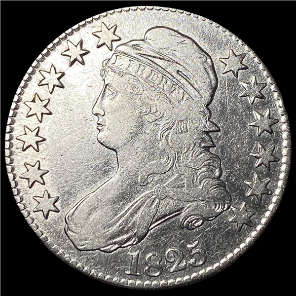 1825 Capped Bust Silver Half Dollar CHOICE AU