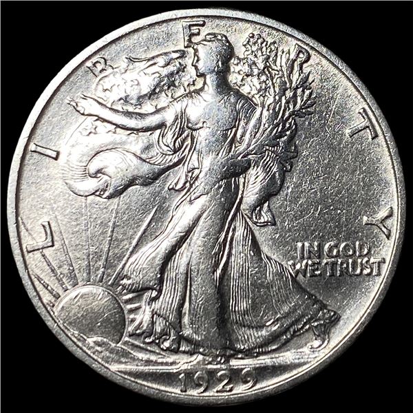 1929-S Silver Walking Liberty Half Dollar CHOICE AU