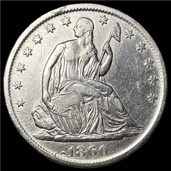 1860-S Silver Half Dollar CHOICE AU