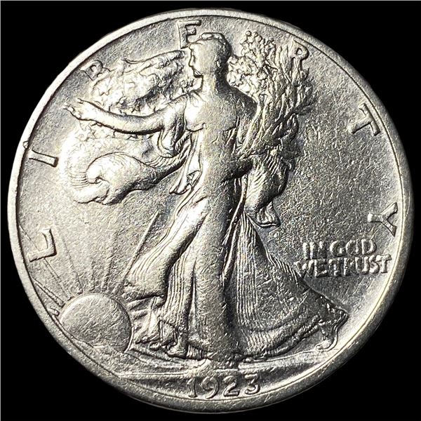 1923-S Silver Walking Liberty Half Dollar CLOSELY UNCIRCULATED