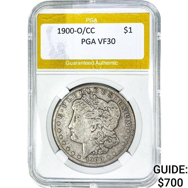 1900-O/CC Morgan Silver Dollar PGA VF30