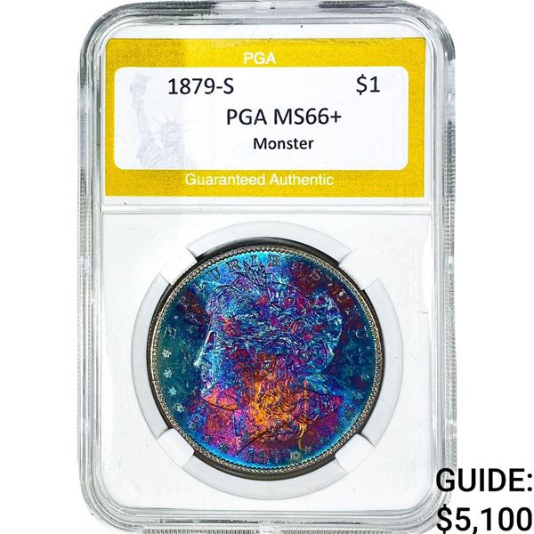 1879-S Morgan Silver Dollar PGA MS66+ Monster