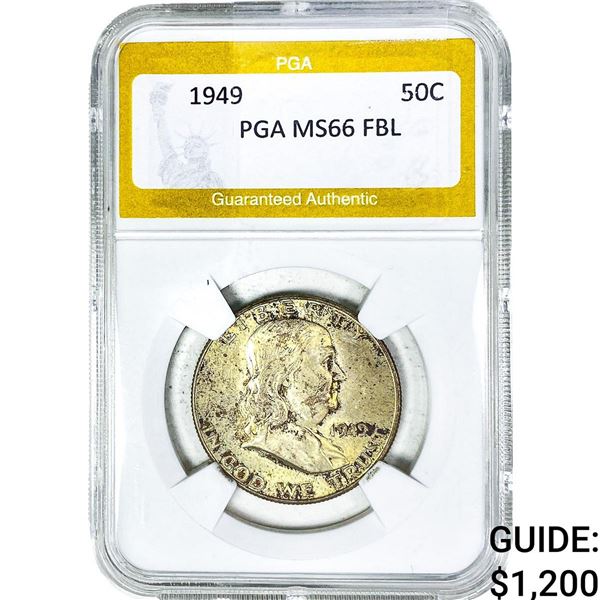 1949 Franklin Half Dollar PGA MS66 FBL