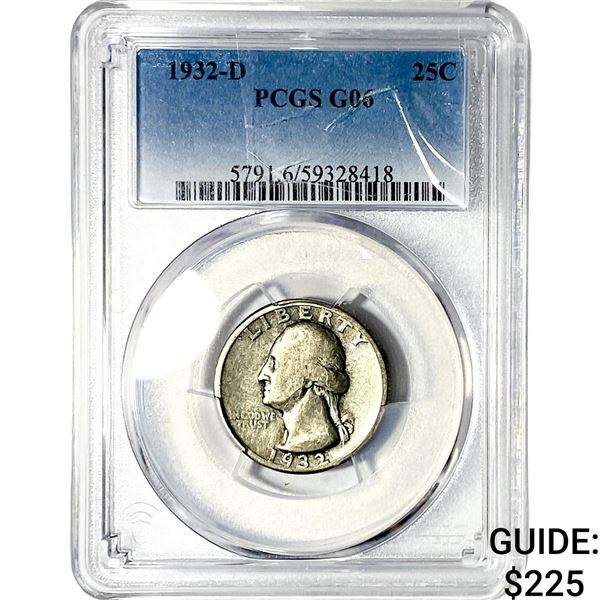 1932-D Washington Silver Quarter PCGS G06