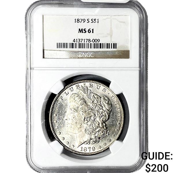 1879-S Morgan Silver Dollar NGC MS61