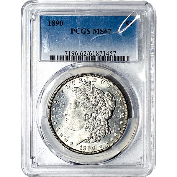 1890 Morgan Silver Dollar PCGS MS62