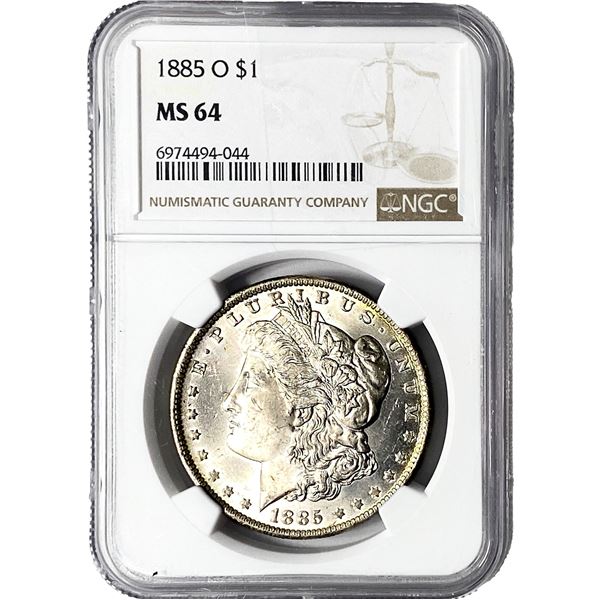 1885-O Morgan Silver Dollar NGC MS64