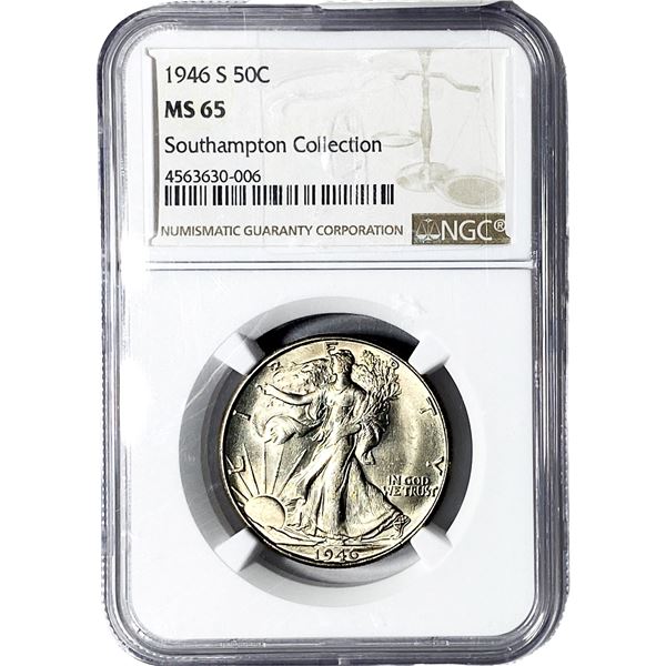 1946-S Walking Liberty Half Dollar NGC MS65