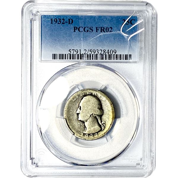 1932-D Washington Silver Quarter PCGS FR02