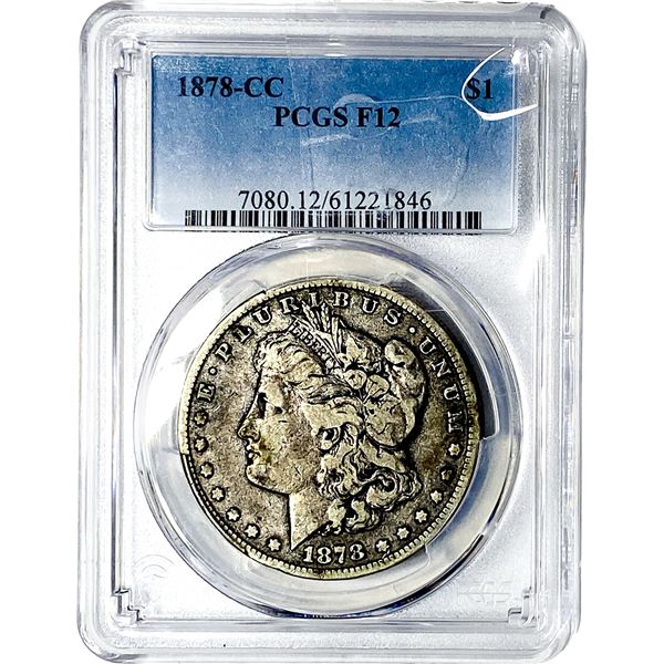 1878-CC Morgan Silver Dollar PCGS F12