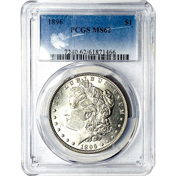 1896 Morgan Silver Dollar PCGS MS62