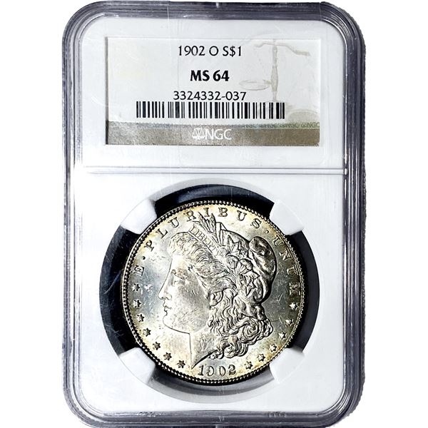 1902-O Morgan Silver Dollar NGC MS64