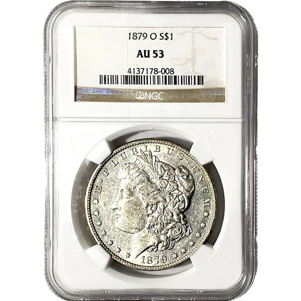 1879-O Morgan Silver Dollar NGC AU53