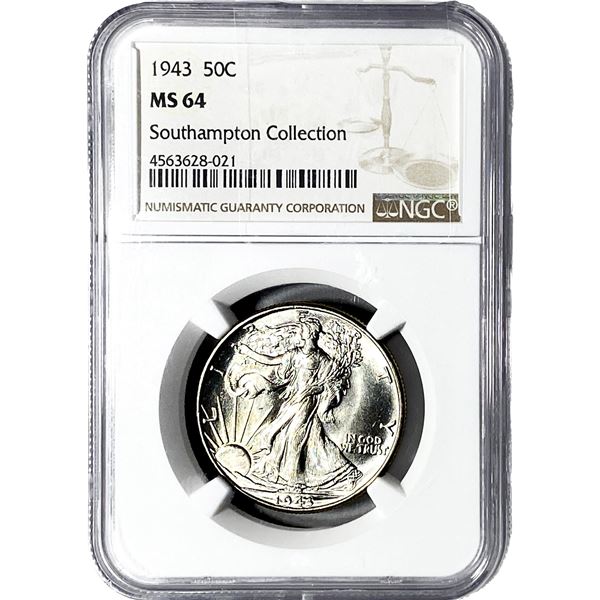 1943 Walking Liberty Half Dollar NGC MS64