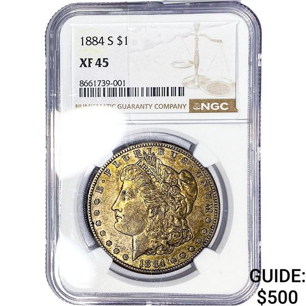 1884-S Morgan Silver Dollar NGC XF45